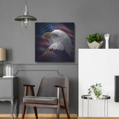 Luxe Metal Art 'American Bald Eagle' by Collin Bogle, Metal Wall Art,24x24