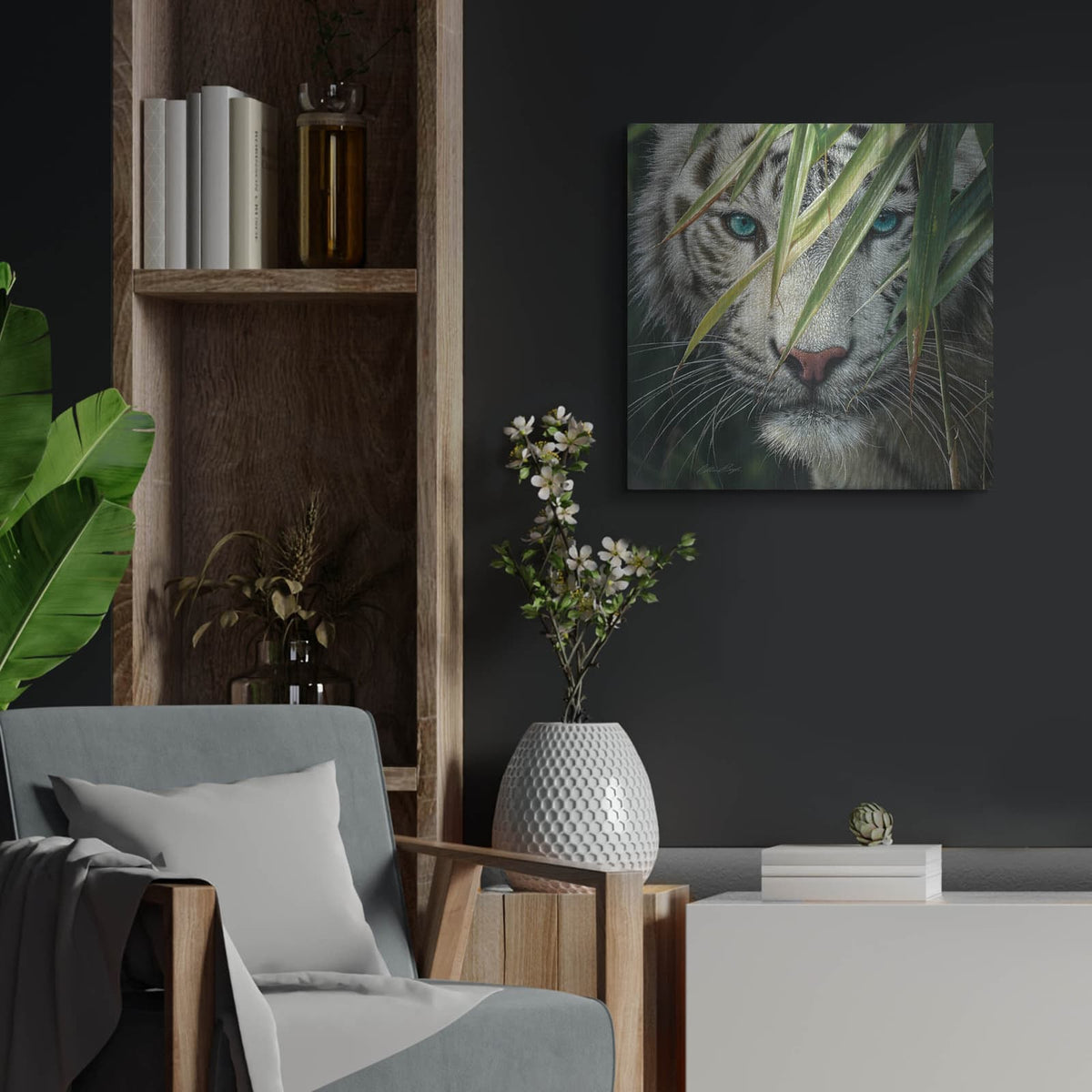 'Watching and Waiting' by Collin Bogle – Metal Wall Art, 24x24 room view