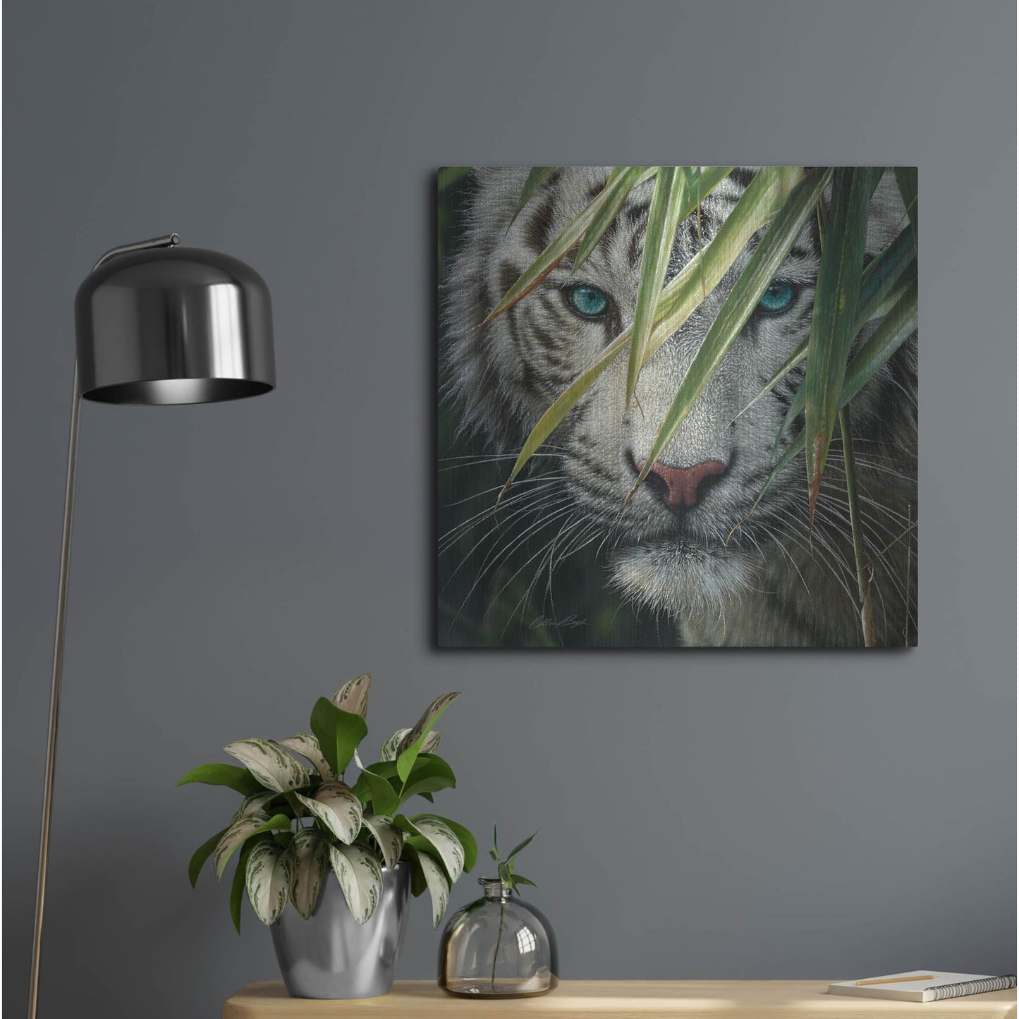 Luxe Metal Art 'Watching and Waiting' by Collin Bogle, Metal Wall Art,24x24