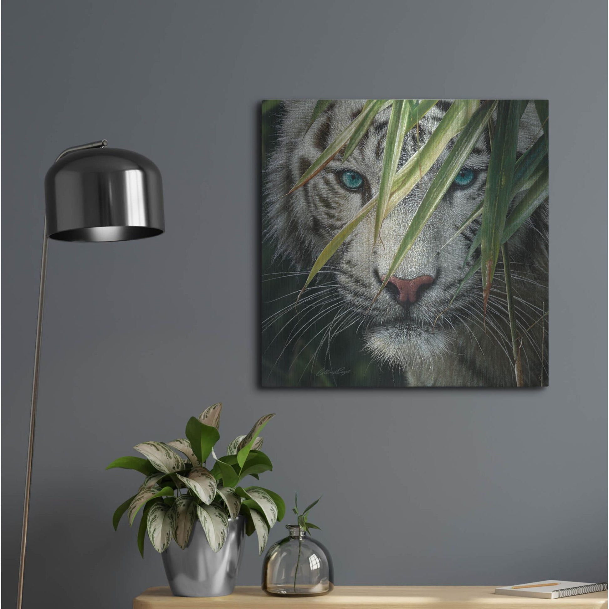 Luxe Metal Art 'Watching and Waiting' by Collin Bogle, Metal Wall Art,24x24