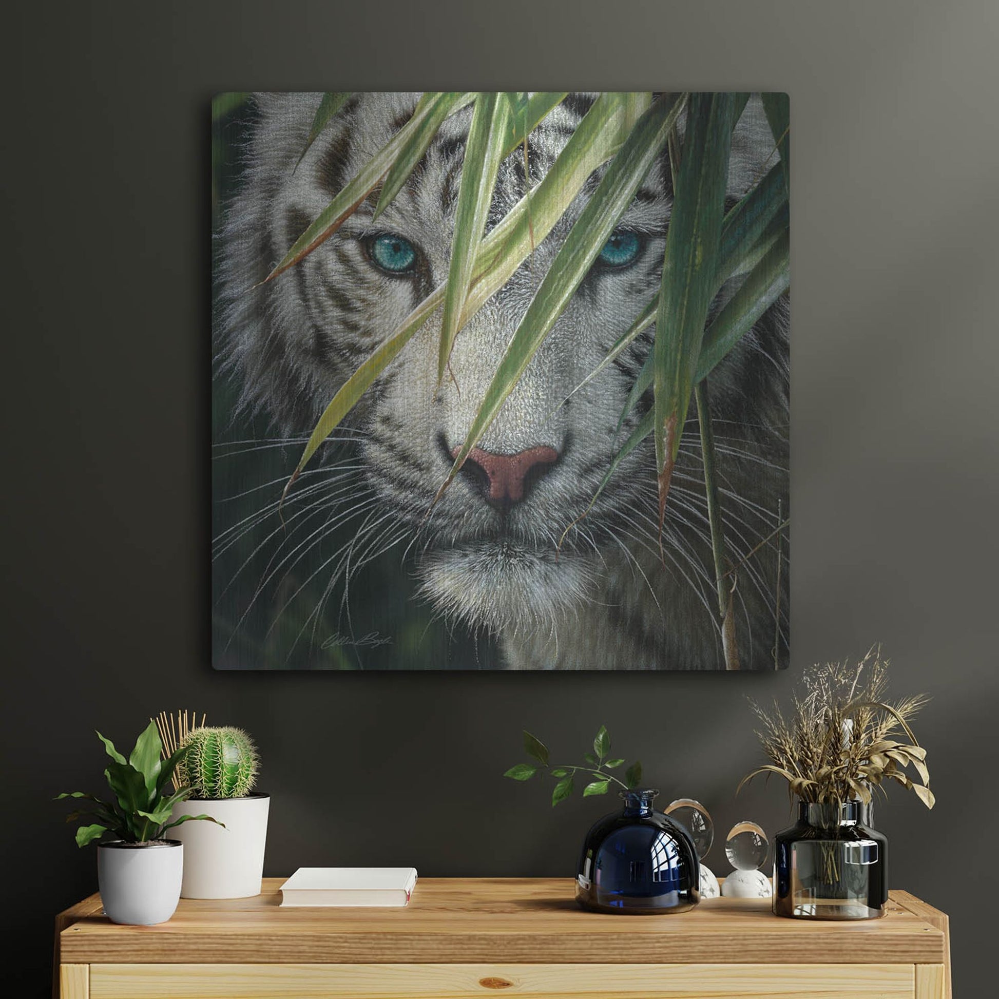 Luxe Metal Art 'Watching and Waiting' by Collin Bogle, Metal Wall Art,24x24