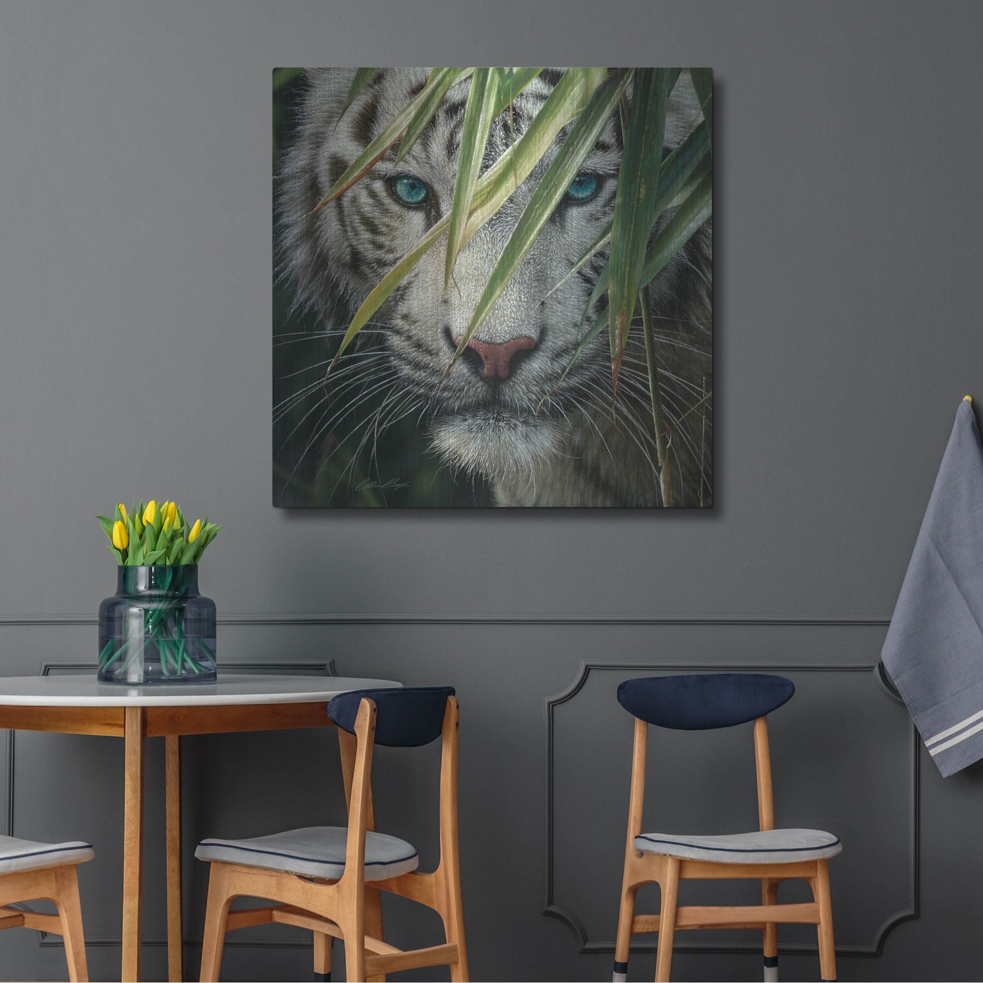 Luxe Metal Art 'Watching and Waiting' by Collin Bogle, Metal Wall Art,36x36