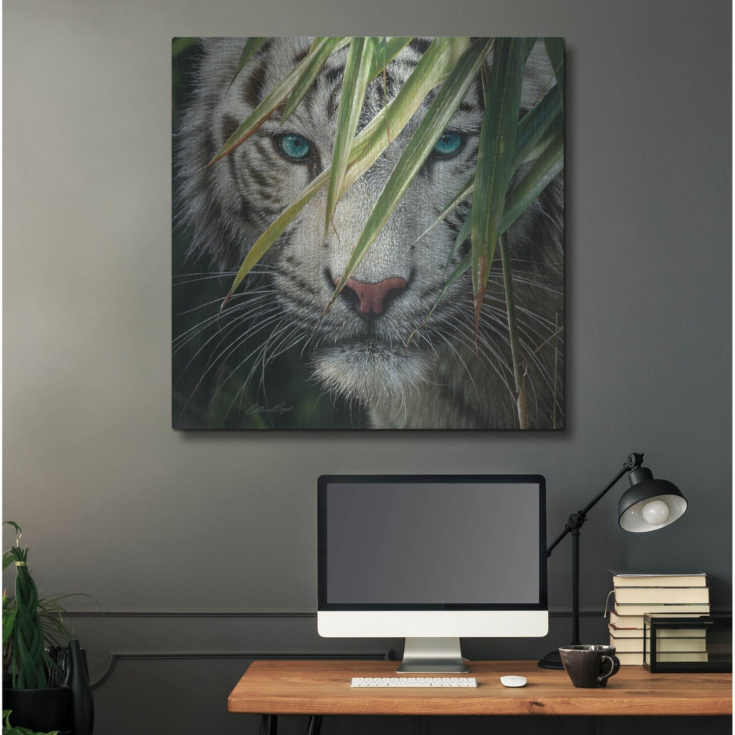 Luxe Metal Art 'Watching and Waiting' by Collin Bogle, Metal Wall Art,36x36