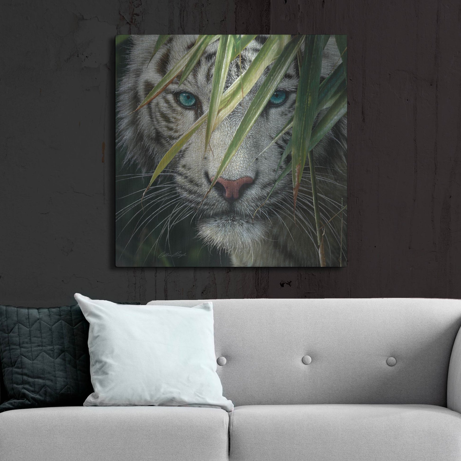 Luxe Metal Art 'Watching and Waiting' by Collin Bogle, Metal Wall Art,36x36