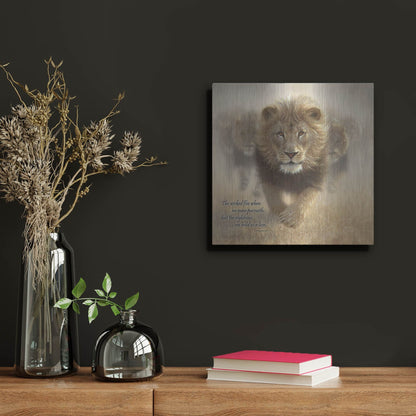 Luxe Metal Art 'Wicked Flee' by Collin Bogle, Metal Wall Art,12x12