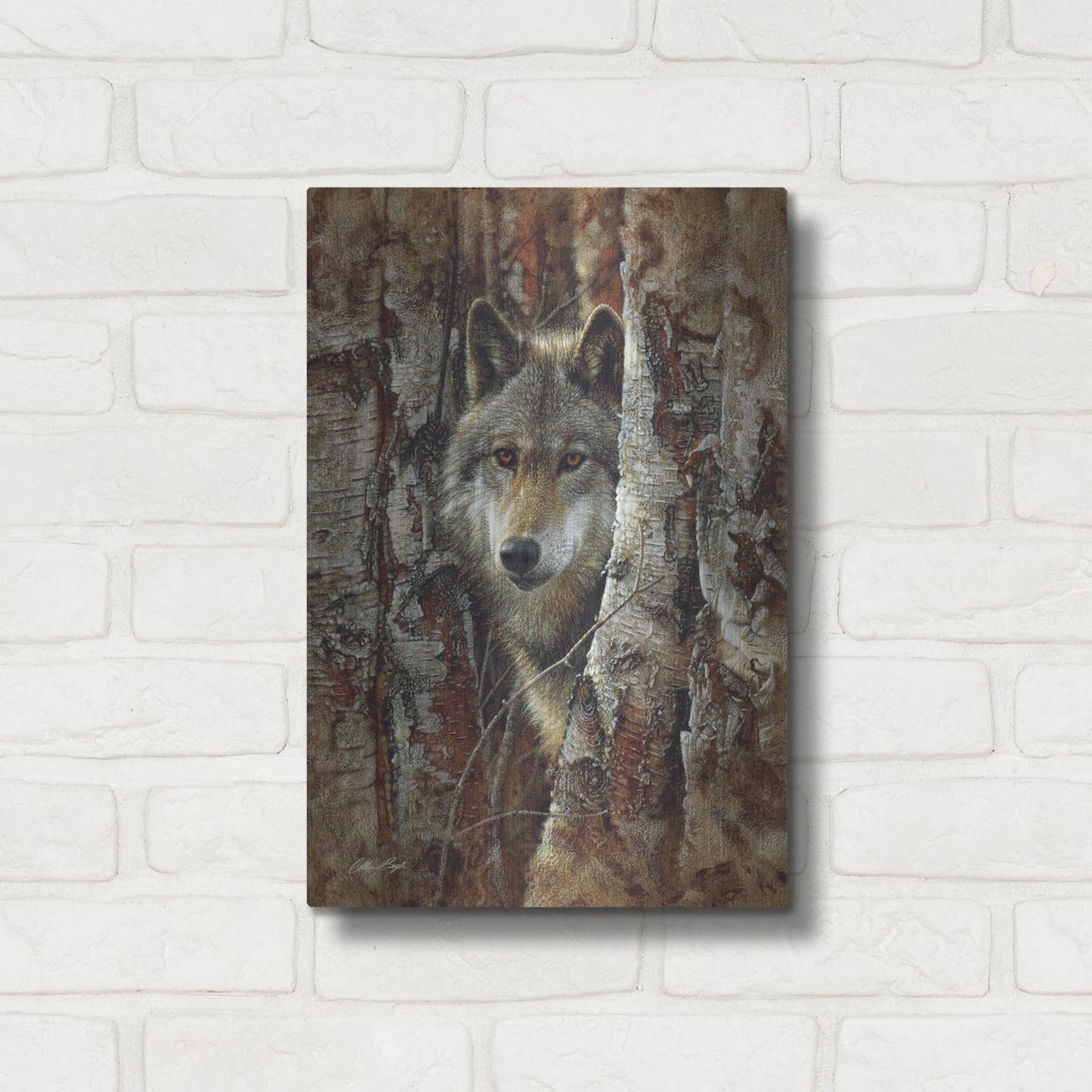 Luxe Metal Art 'Wood Land Spirit' by Collin Bogle, Metal Wall Art,12x16