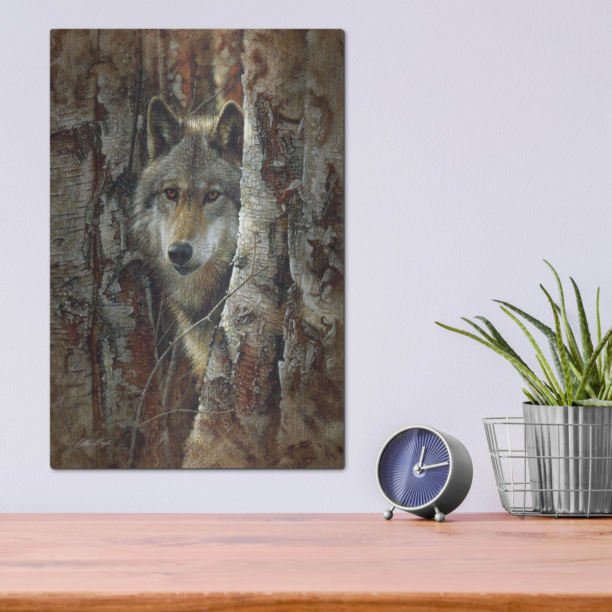 Luxe Metal Art 'Wood Land Spirit' by Collin Bogle, Metal Wall Art,12x16