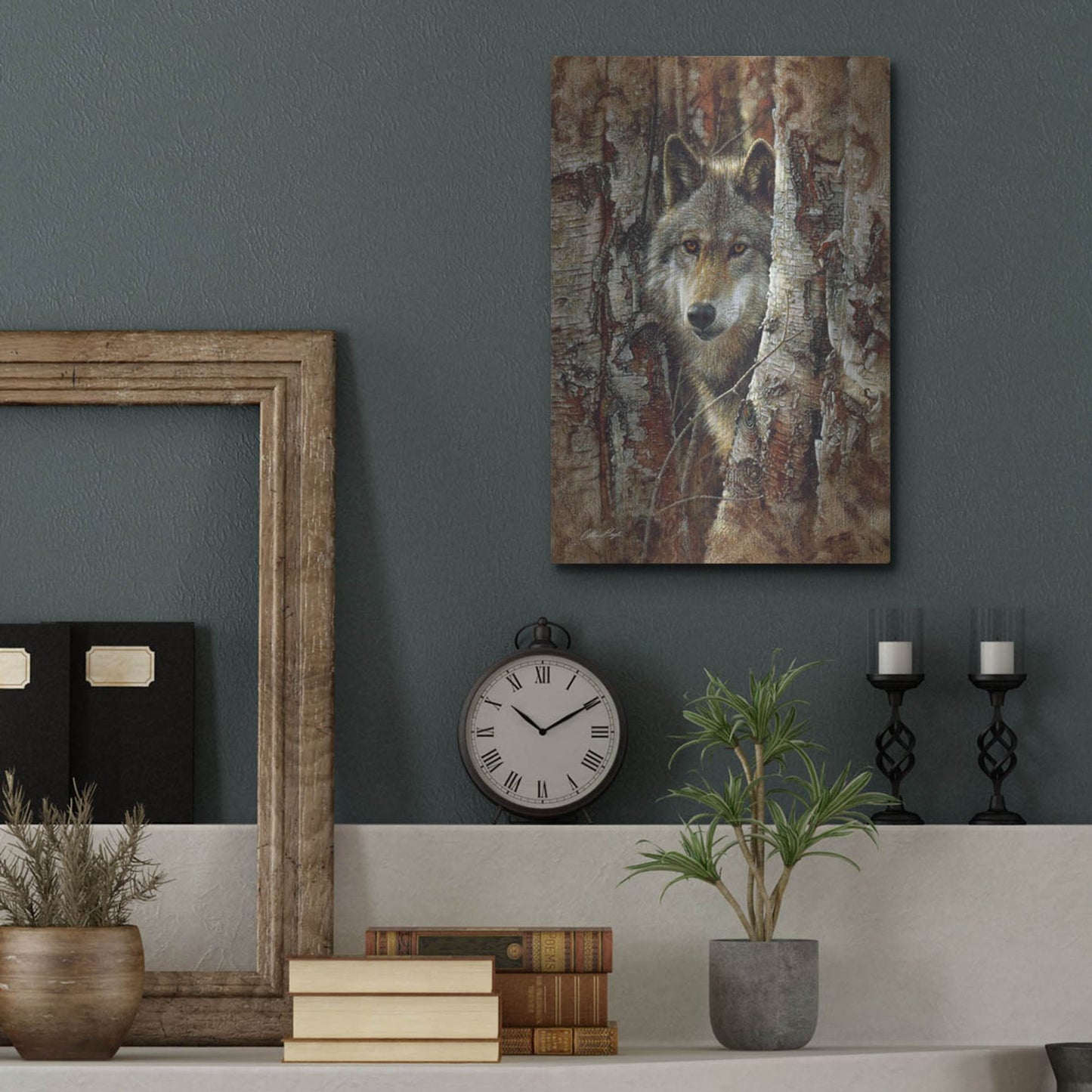 Luxe Metal Art 'Wood Land Spirit' by Collin Bogle, Metal Wall Art,12x16