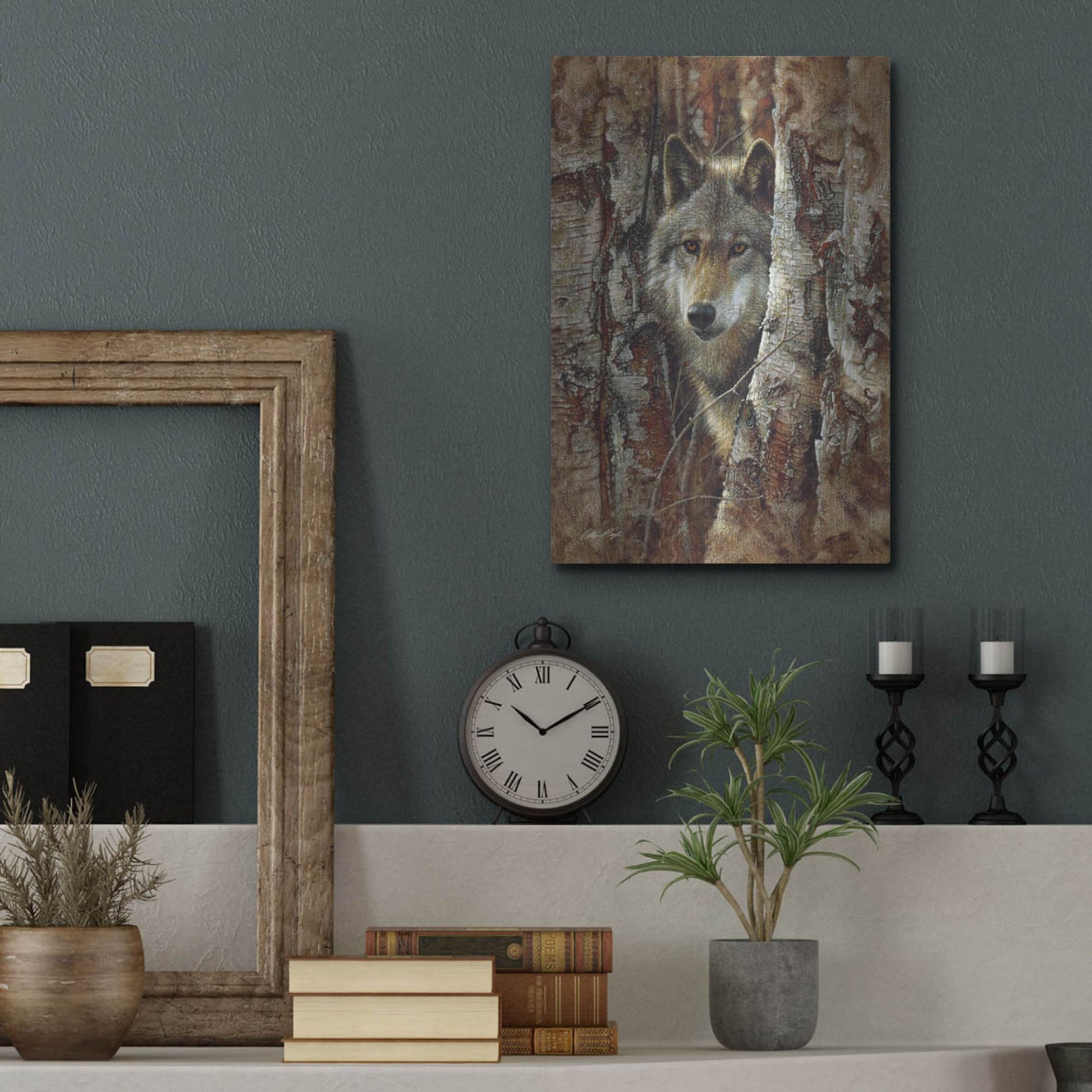 Luxe Metal Art 'Wood Land Spirit' by Collin Bogle, Metal Wall Art,12x16