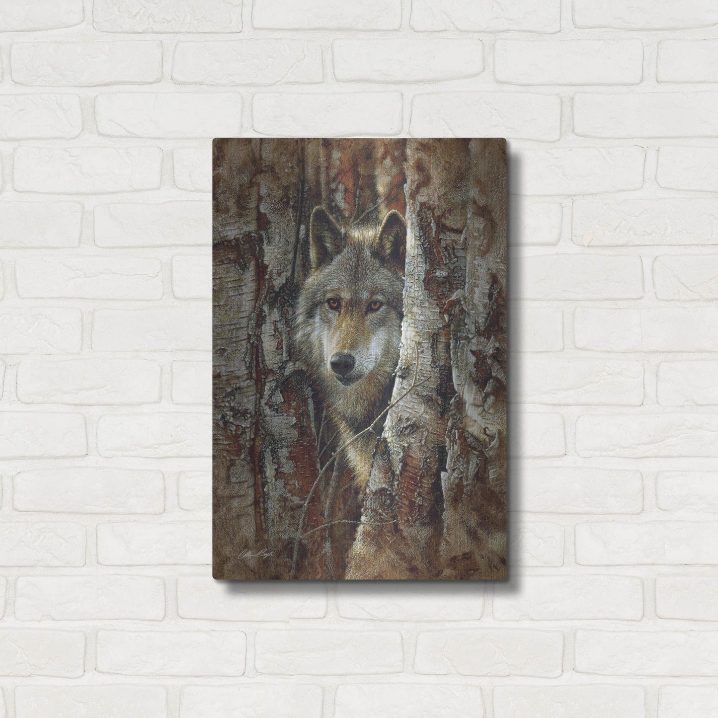 Luxe Metal Art 'Wood Land Spirit' by Collin Bogle, Metal Wall Art,16x24