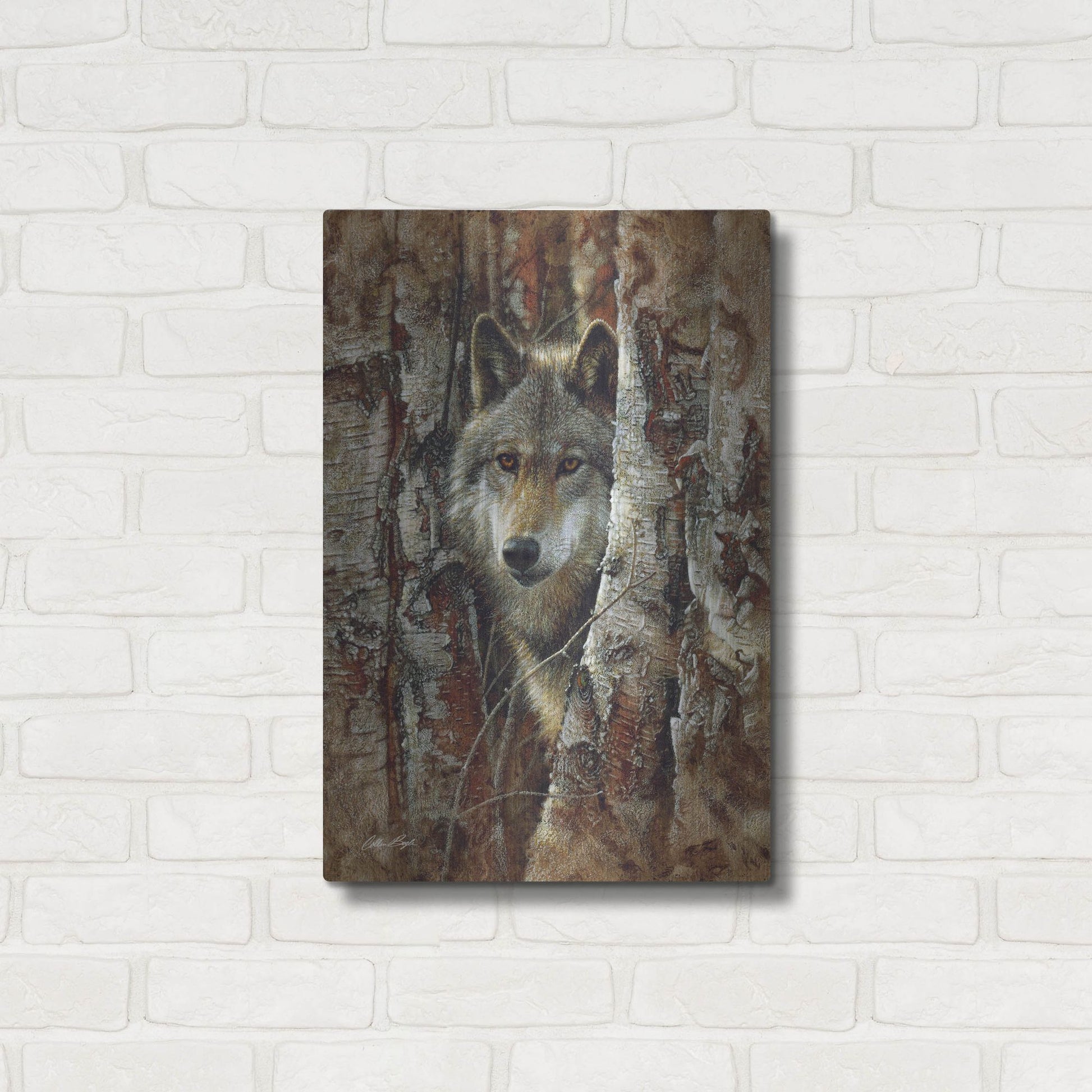 Luxe Metal Art 'Wood Land Spirit' by Collin Bogle, Metal Wall Art,16x24