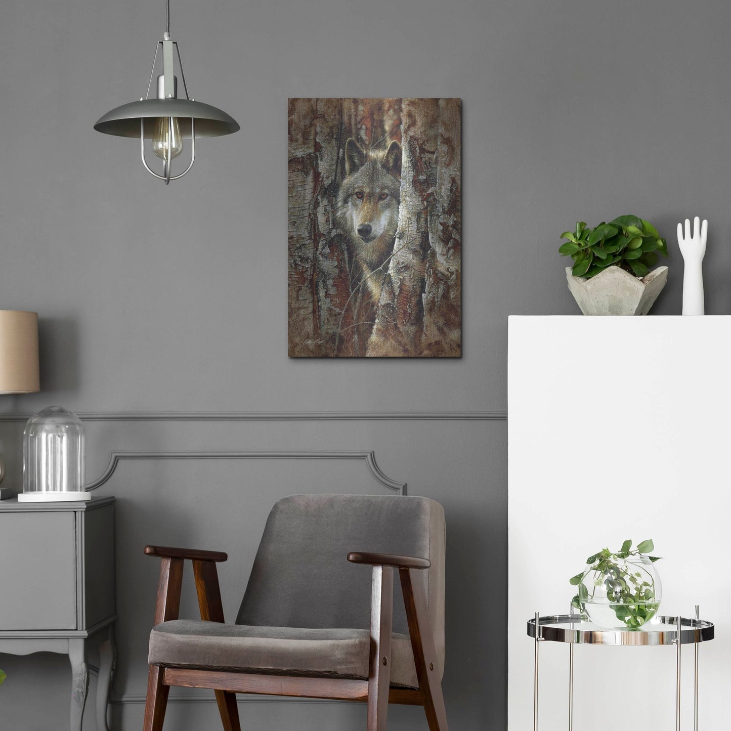 Luxe Metal Art 'Wood Land Spirit' by Collin Bogle, Metal Wall Art,16x24