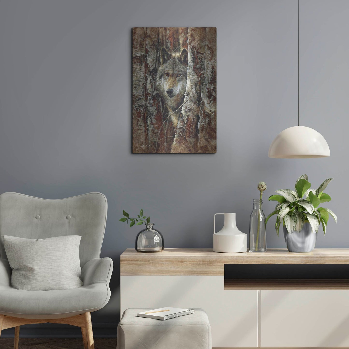 Luxe Metal Art 'Wood Land Spirit' by Collin Bogle, Metal Wall Art,16x24