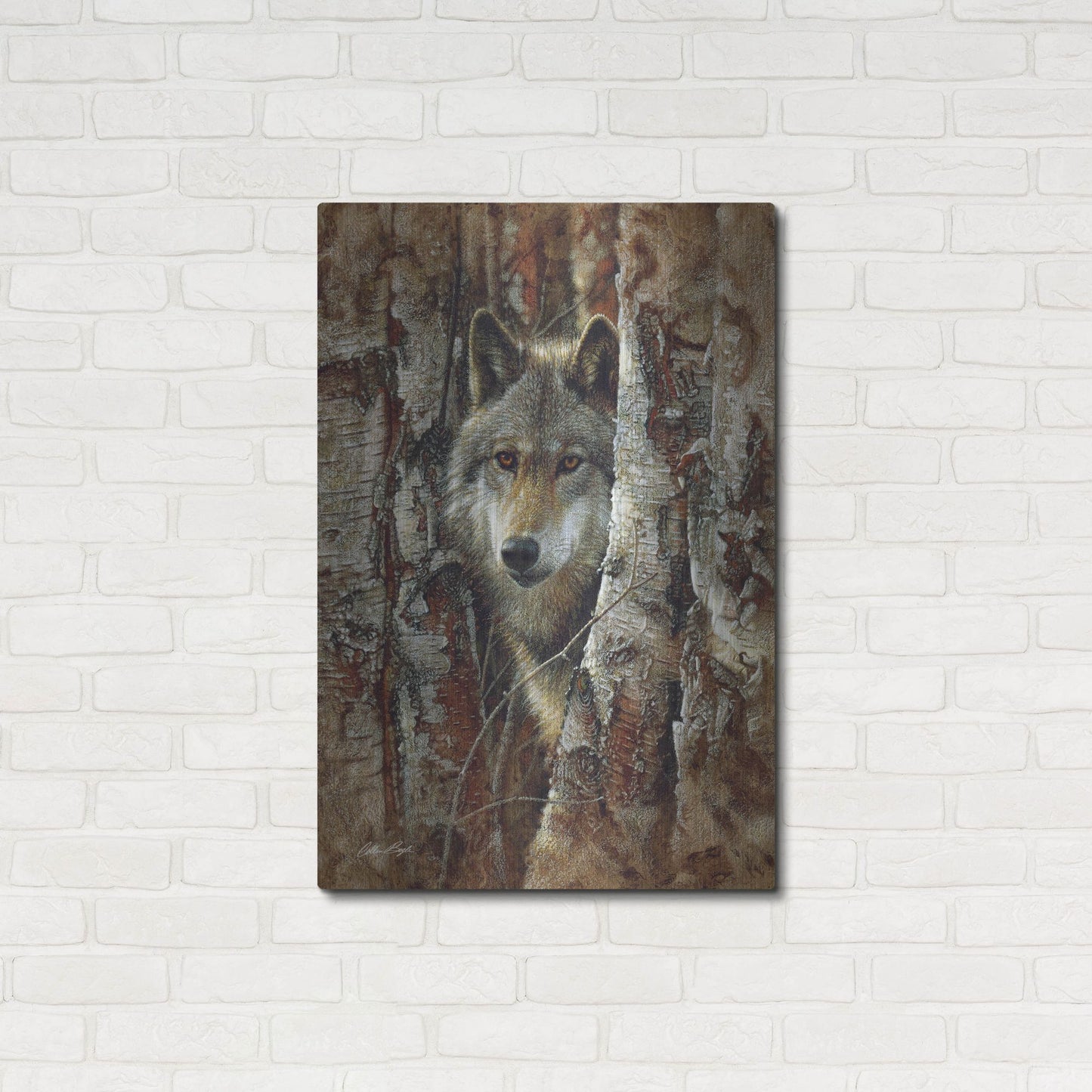 Luxe Metal Art 'Wood Land Spirit' by Collin Bogle, Metal Wall Art,24x36
