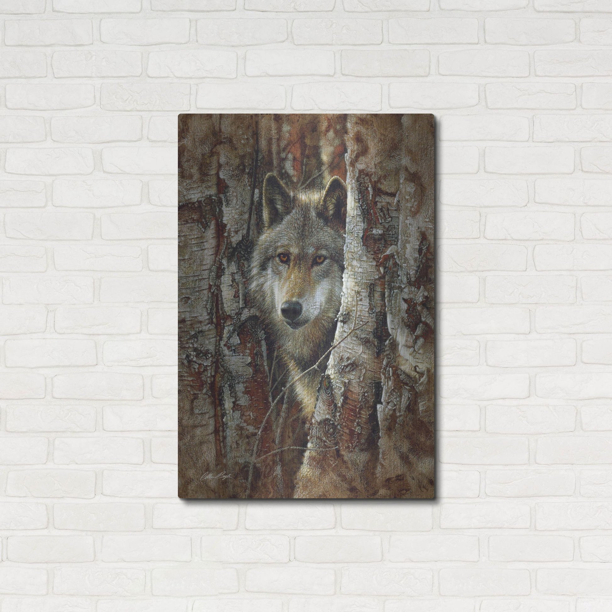Luxe Metal Art 'Wood Land Spirit' by Collin Bogle, Metal Wall Art,24x36