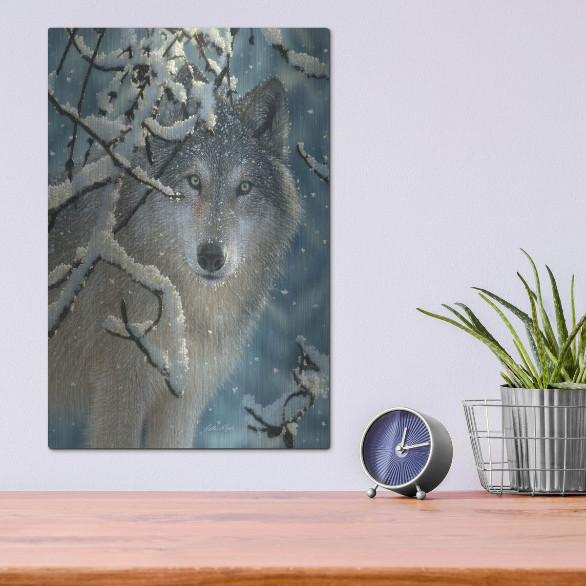 Luxe Metal Art 'Broken Silence' by Collin Bogle, Metal Wall Art,12x16