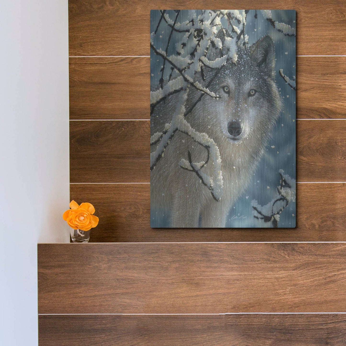 Luxe Metal Art 'Broken Silence' by Collin Bogle, Metal Wall Art,12x16