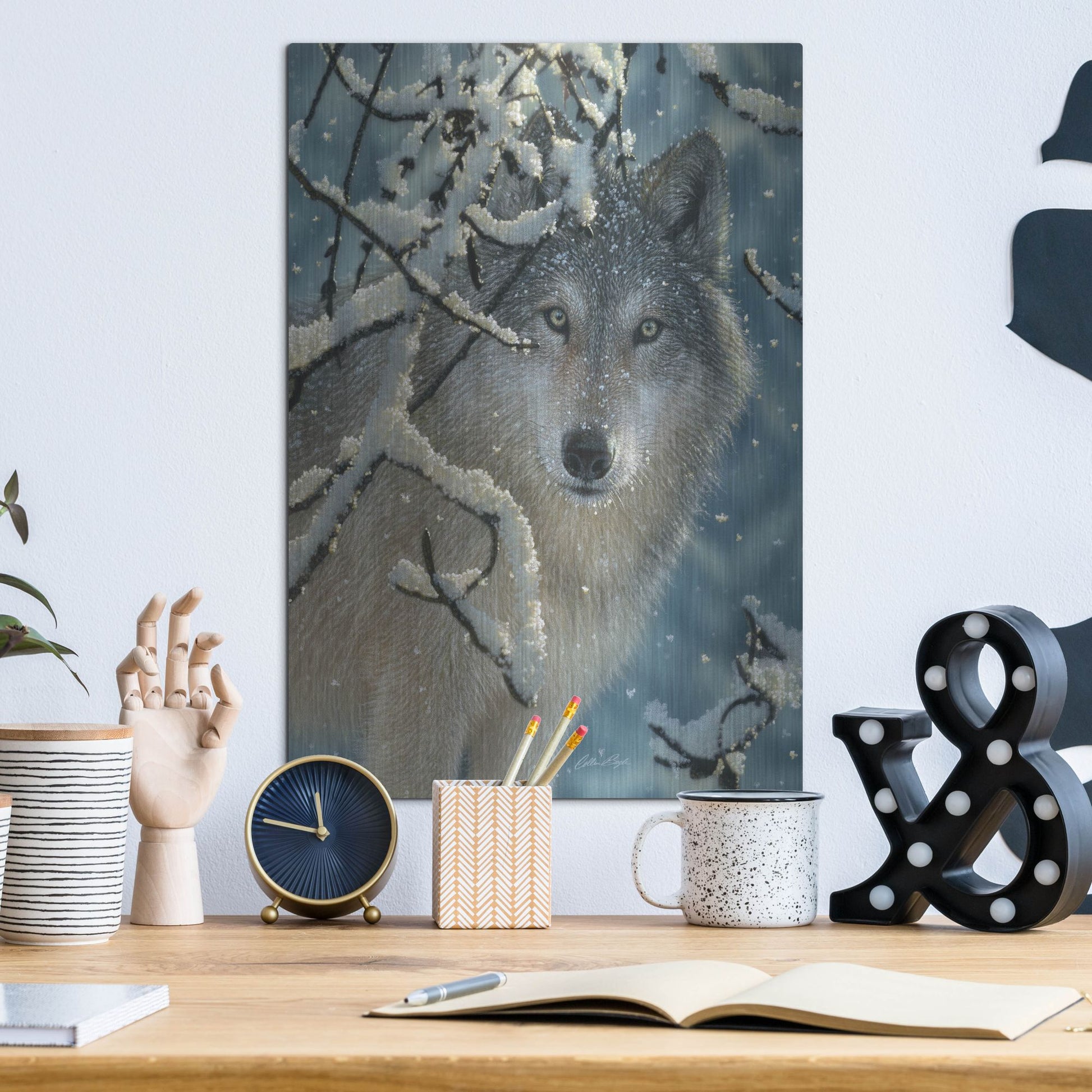 Luxe Metal Art 'Broken Silence' by Collin Bogle, Metal Wall Art,12x16