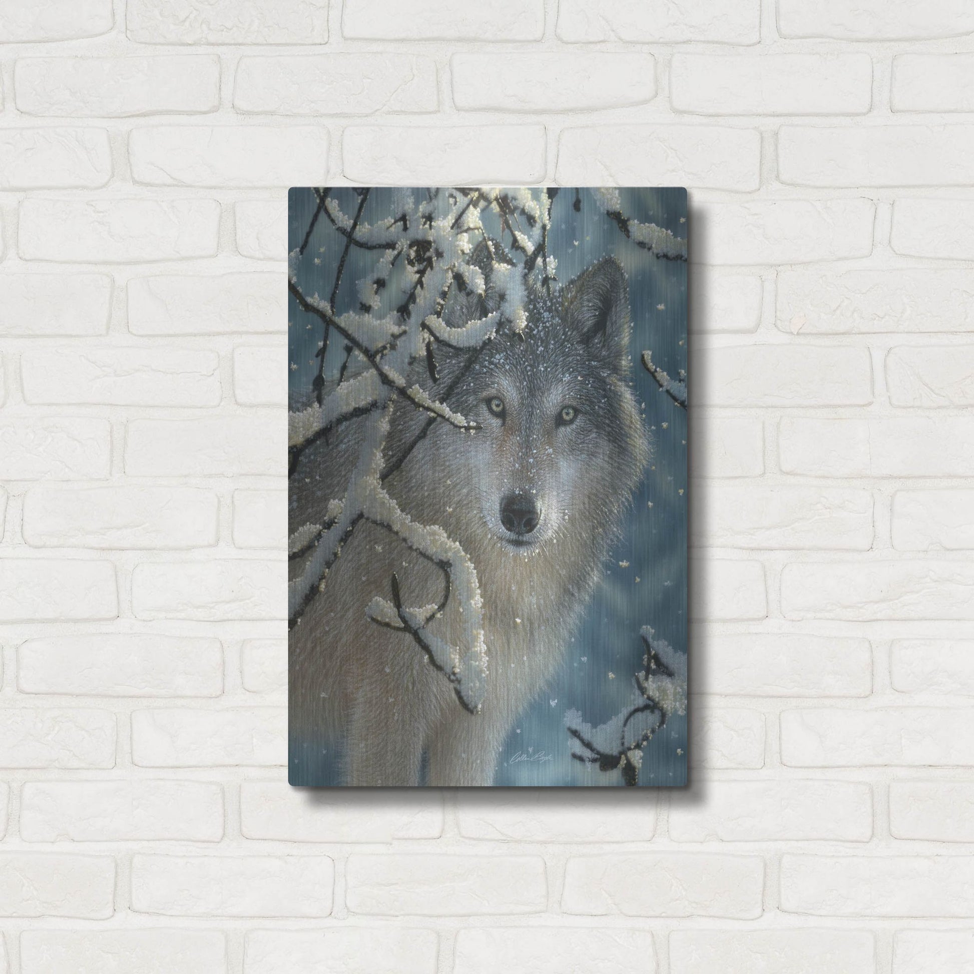 Luxe Metal Art 'Broken Silence' by Collin Bogle, Metal Wall Art,16x24