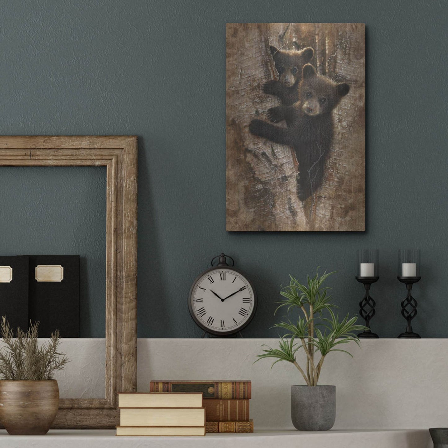 Luxe Metal Art 'Curious Cubs' by Collin Bogle, Metal Wall Art,12x16