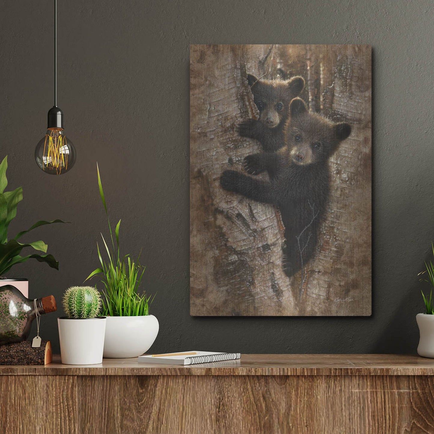 Luxe Metal Art 'Curious Cubs' by Collin Bogle, Metal Wall Art,12x16