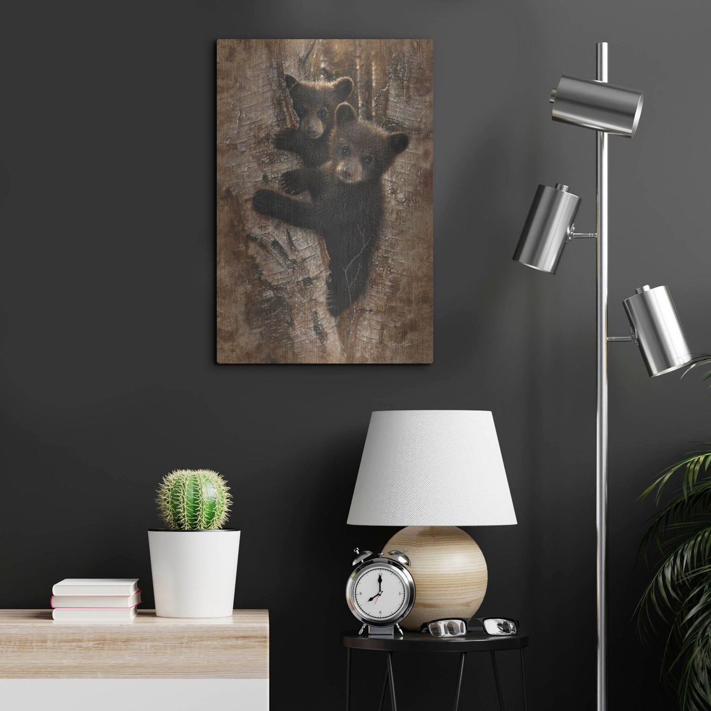 Luxe Metal Art 'Curious Cubs' by Collin Bogle, Metal Wall Art,16x24