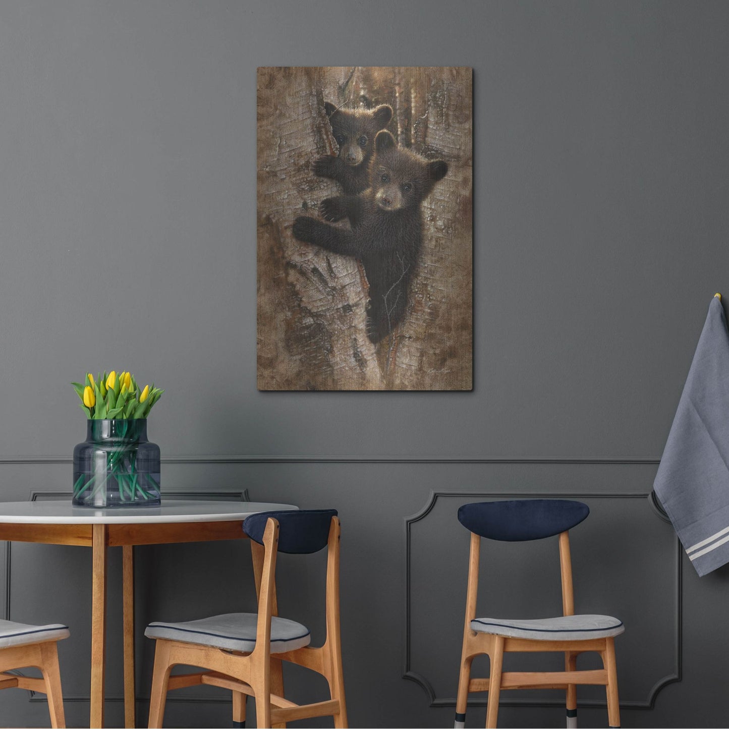 Luxe Metal Art 'Curious Cubs' by Collin Bogle, Metal Wall Art,24x36