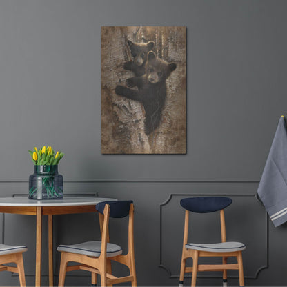 Luxe Metal Art 'Curious Cubs' by Collin Bogle, Metal Wall Art,24x36
