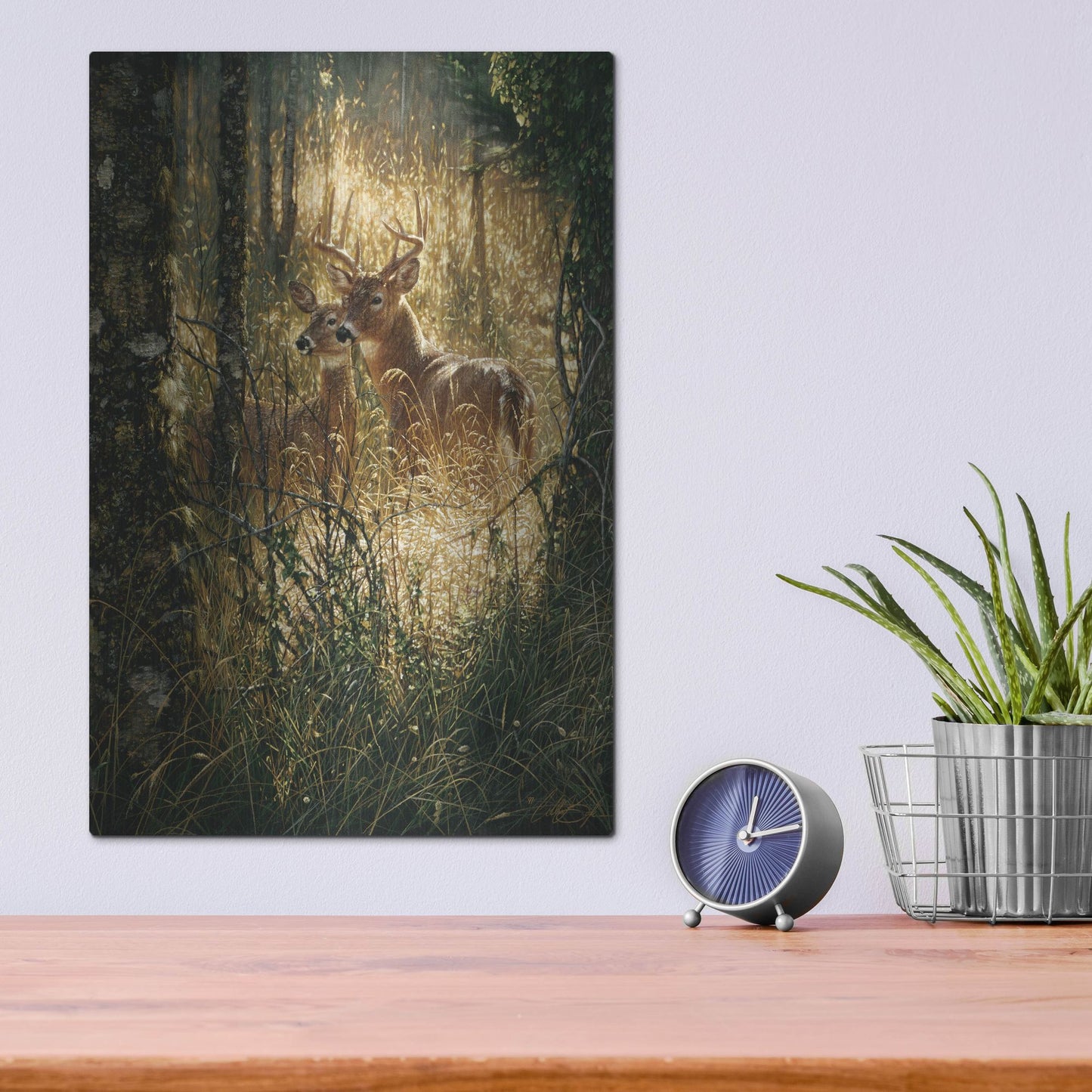 Luxe Metal Art 'A Golden Moment Portrait' by Collin Bogle, Metal Wall Art,12x16