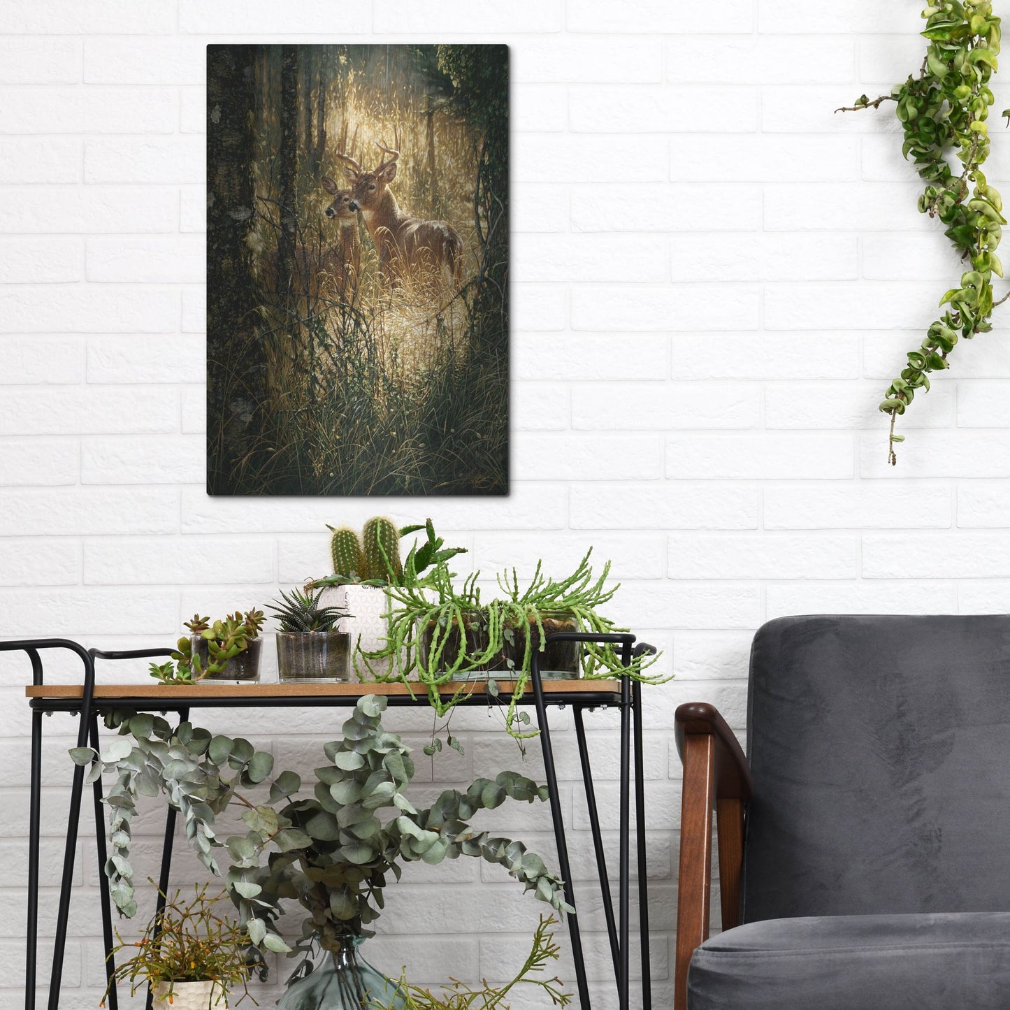 Luxe Metal Art 'A Golden Moment Portrait' by Collin Bogle, Metal Wall Art,12x16