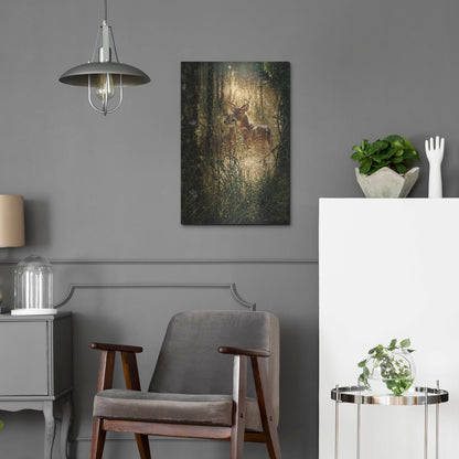 Luxe Metal Art 'A Golden Moment Portrait' by Collin Bogle, Metal Wall Art,16x24