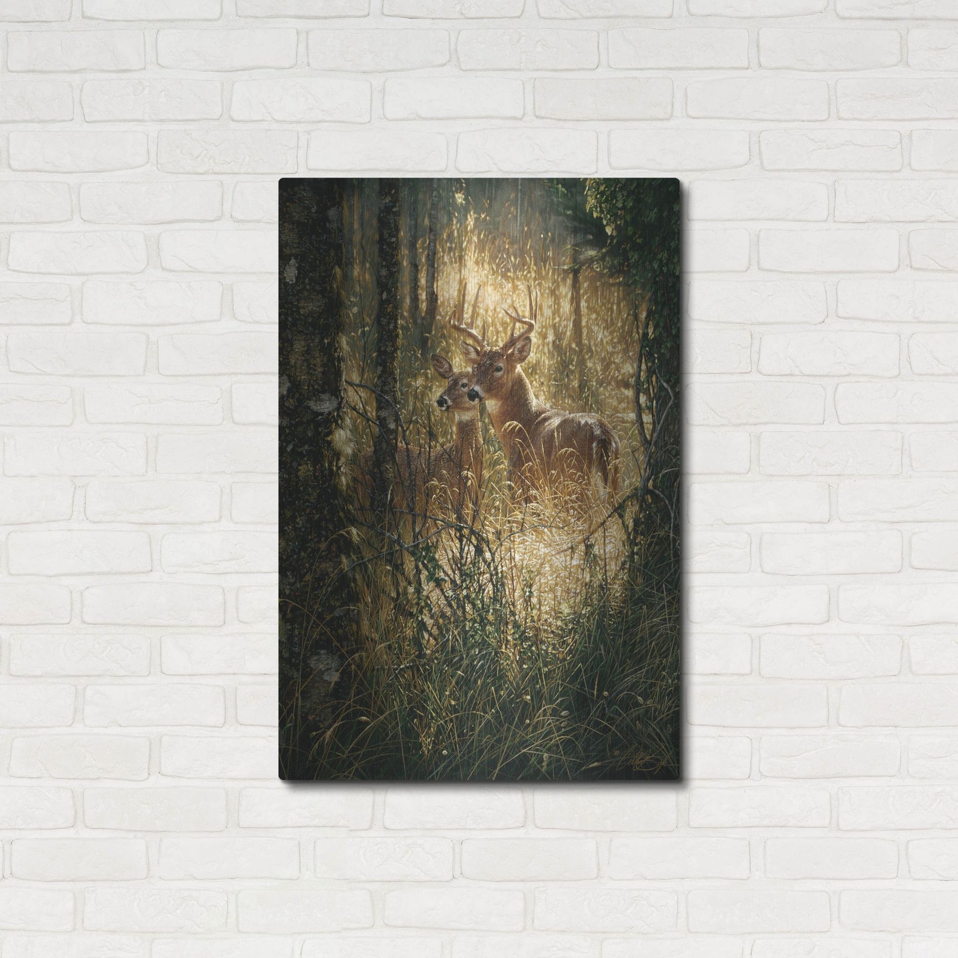 Luxe Metal Art 'A Golden Moment Portrait' by Collin Bogle, Metal Wall Art,24x36