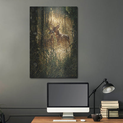 Luxe Metal Art 'A Golden Moment Portrait' by Collin Bogle, Metal Wall Art,24x36