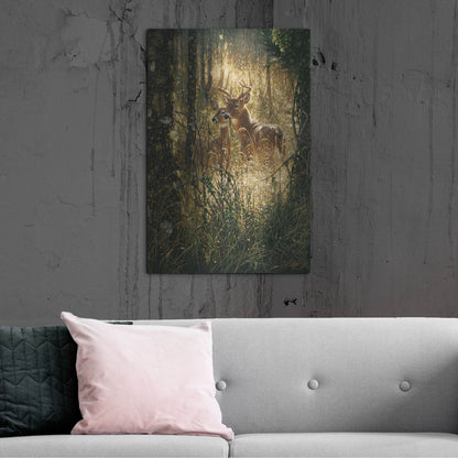 Luxe Metal Art 'A Golden Moment Portrait' by Collin Bogle, Metal Wall Art,24x36