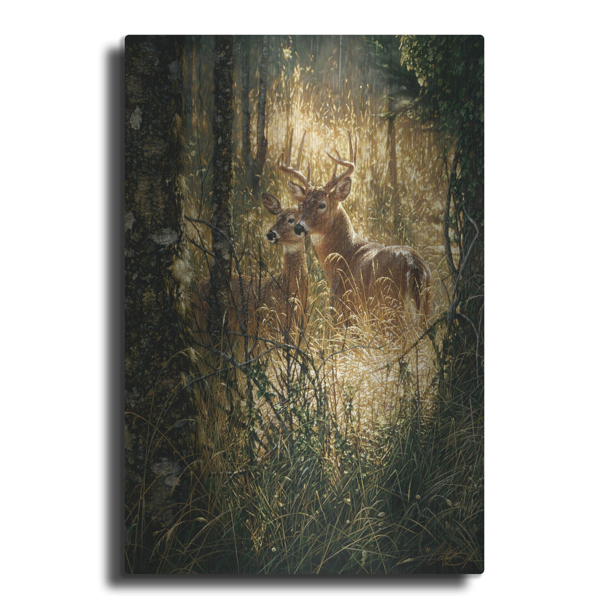 Luxe Metal Art 'A Golden Moment Portrait' by Collin Bogle, Metal Wall Art