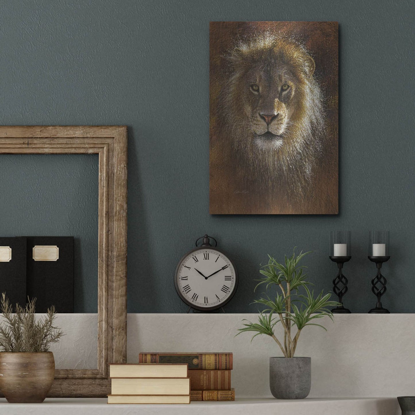 Luxe Metal Art 'Face Off' by Collin Bogle, Metal Wall Art,12x16