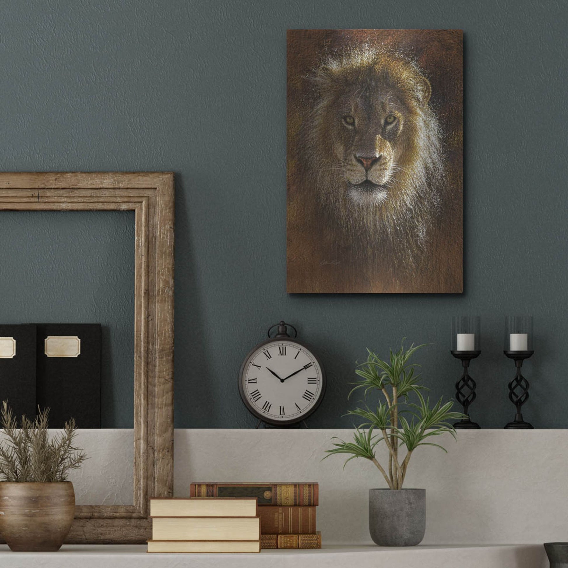 Luxe Metal Art 'Face Off' by Collin Bogle, Metal Wall Art,12x16