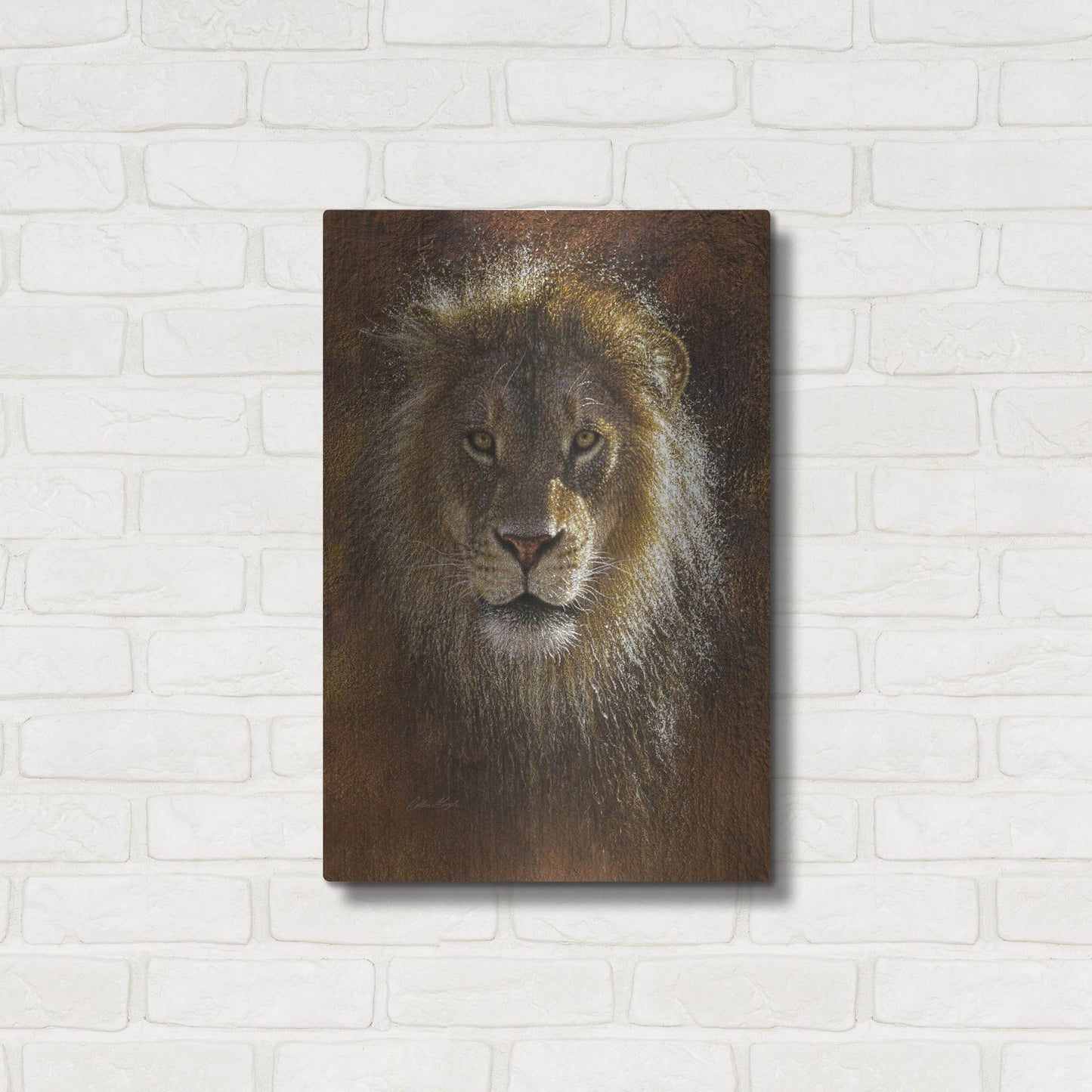 Luxe Metal Art 'Face Off' by Collin Bogle, Metal Wall Art,16x24