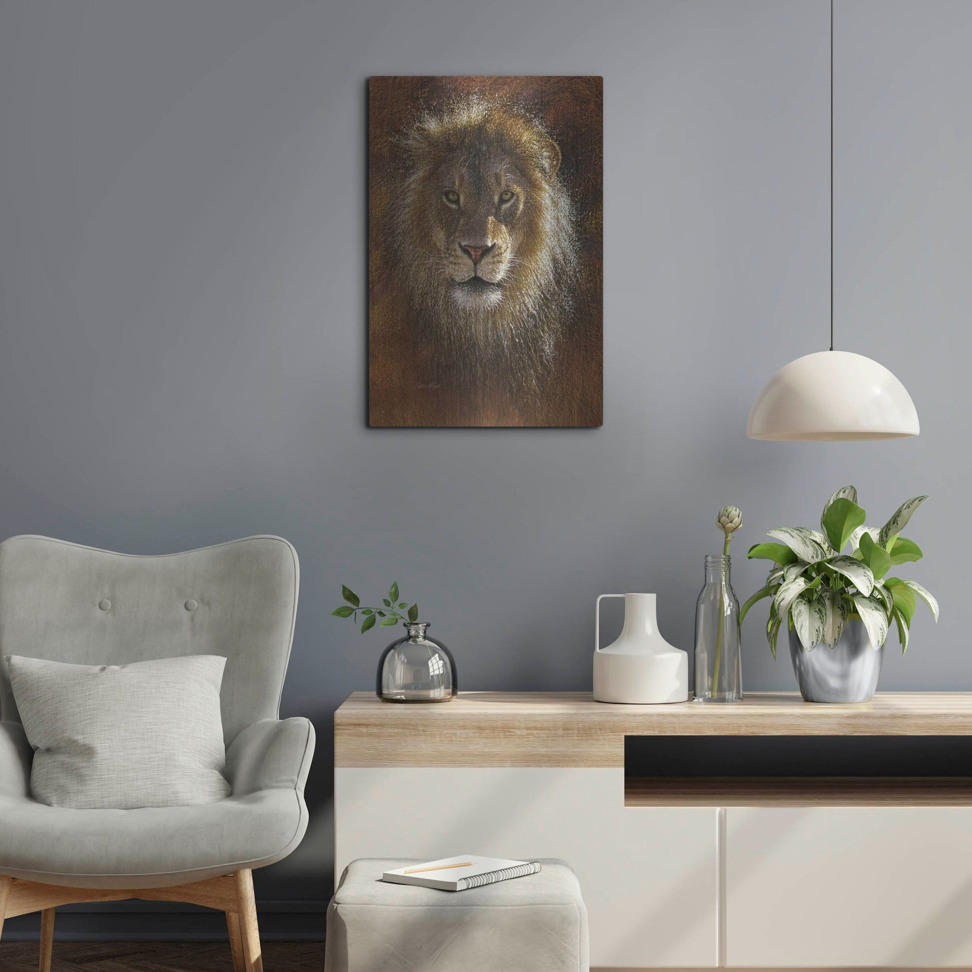 Luxe Metal Art 'Face Off' by Collin Bogle, Metal Wall Art,16x24