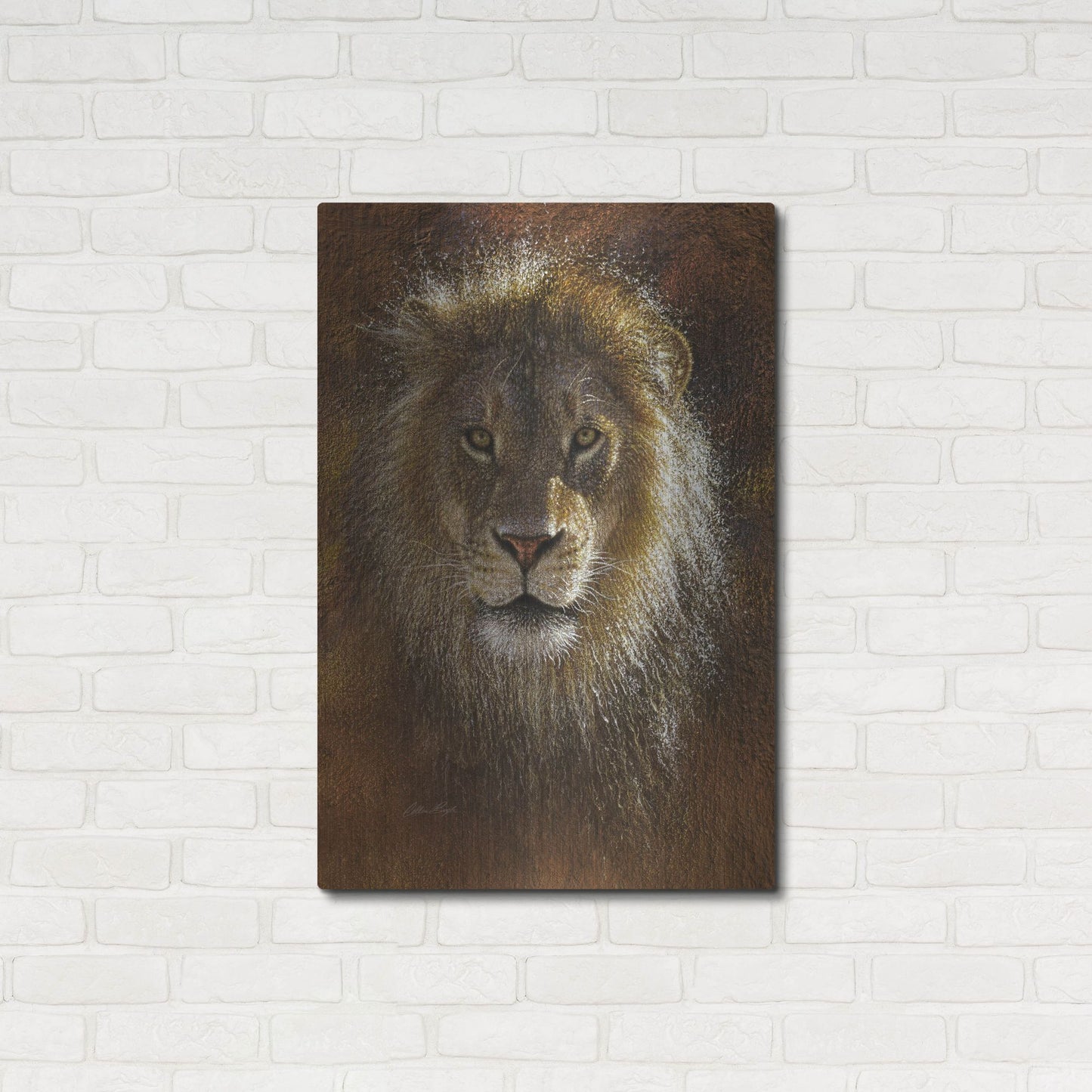 Luxe Metal Art 'Face Off' by Collin Bogle, Metal Wall Art,24x36