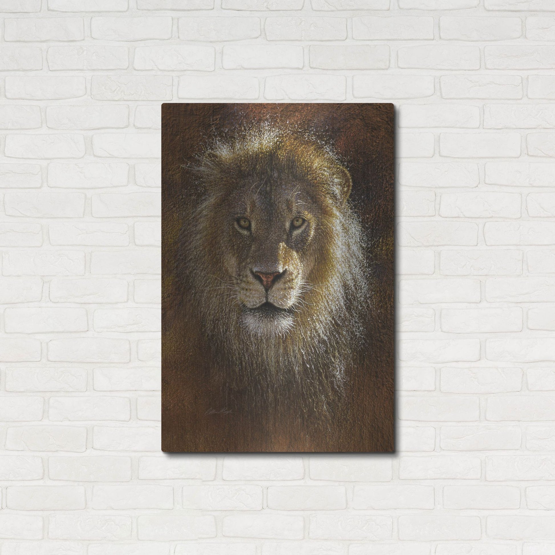 Luxe Metal Art 'Face Off' by Collin Bogle, Metal Wall Art,24x36