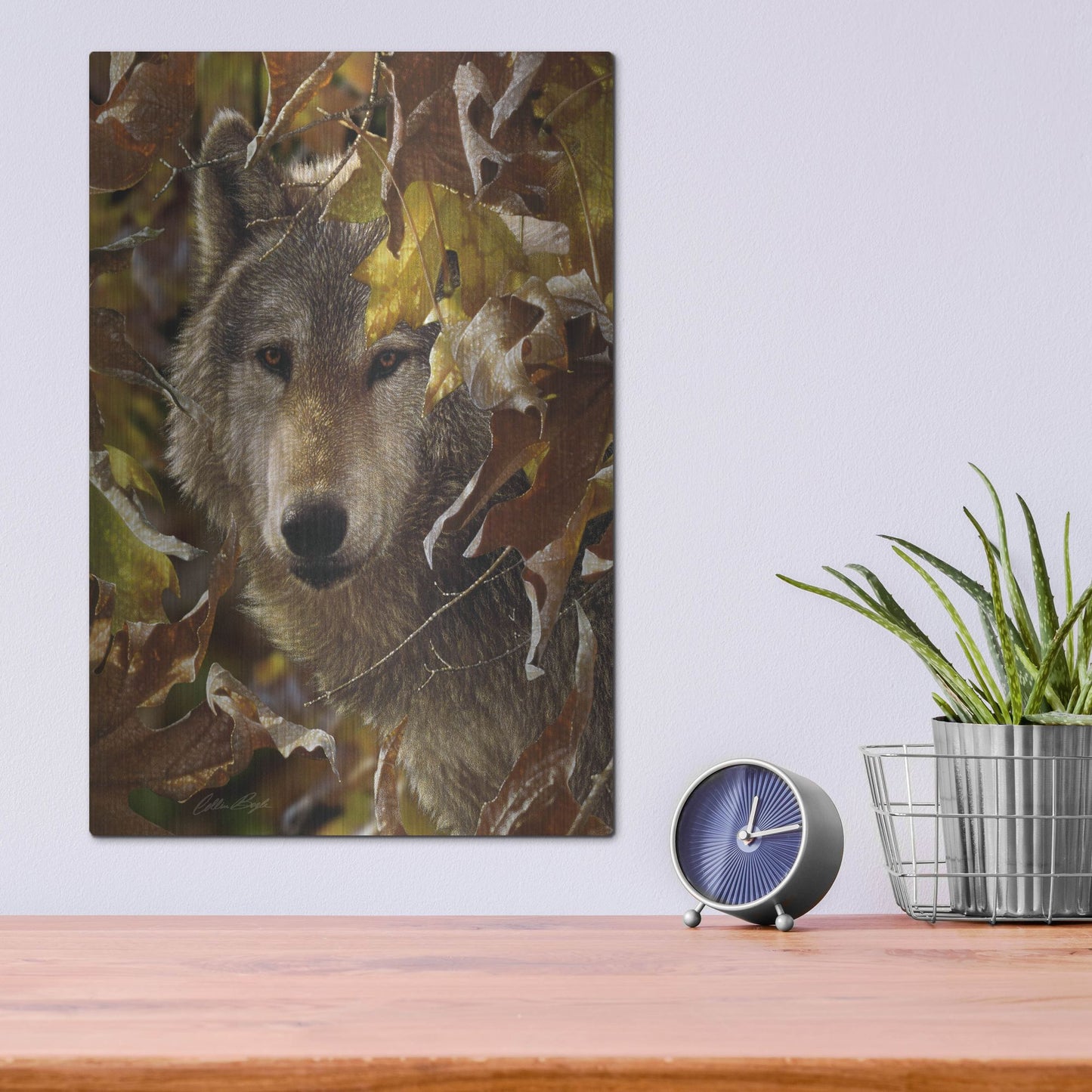 Luxe Metal Art 'Autumn Shadows' by Collin Bogle, Metal Wall Art,12x16