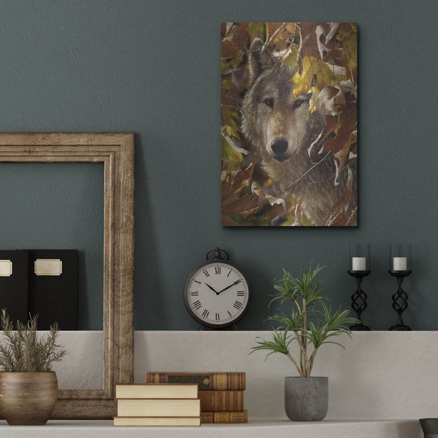 Luxe Metal Art 'Autumn Shadows' by Collin Bogle, Metal Wall Art,12x16