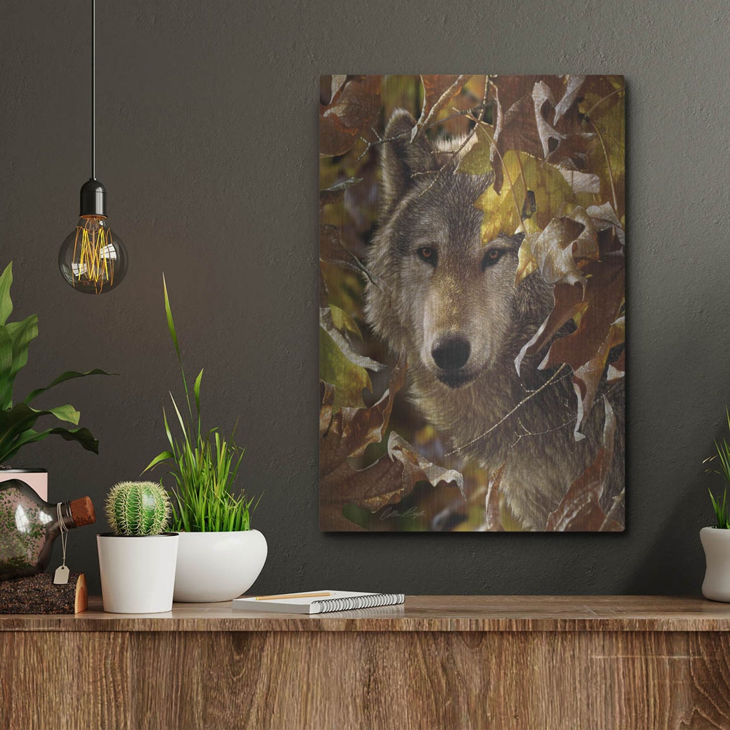 Luxe Metal Art 'Autumn Shadows' by Collin Bogle, Metal Wall Art,12x16