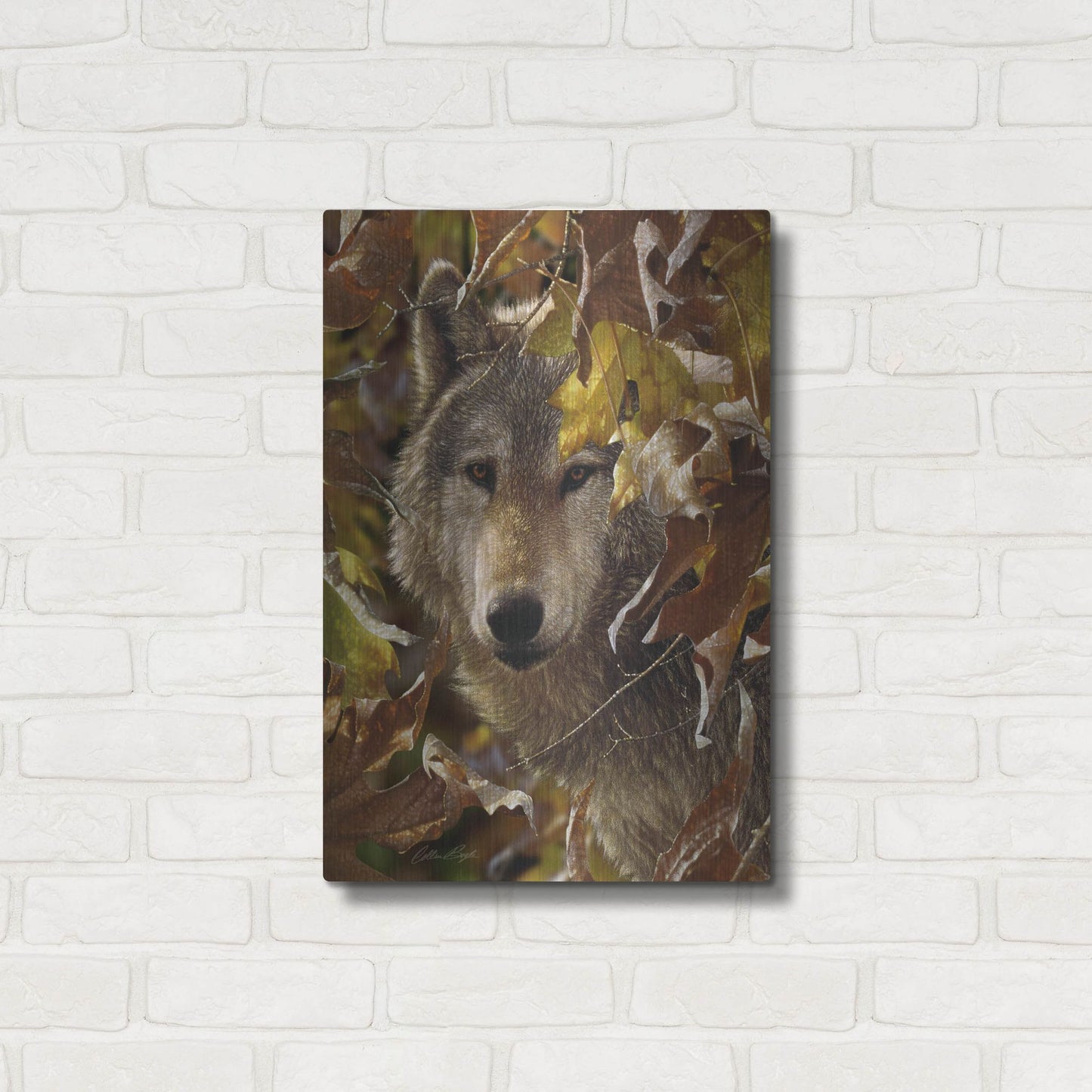 Luxe Metal Art 'Autumn Shadows' by Collin Bogle, Metal Wall Art,16x24