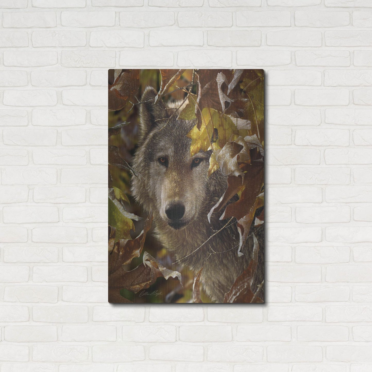 Luxe Metal Art 'Autumn Shadows' by Collin Bogle, Metal Wall Art,24x36