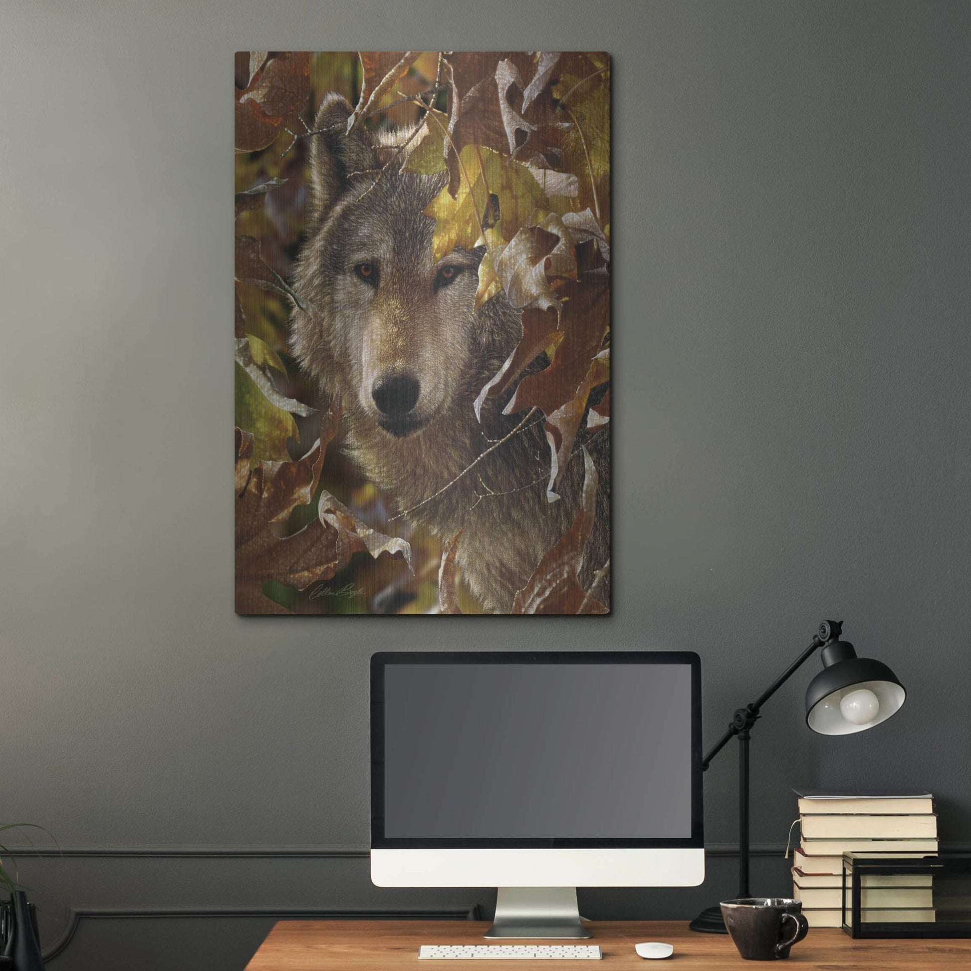 Luxe Metal Art 'Autumn Shadows' by Collin Bogle, Metal Wall Art,24x36