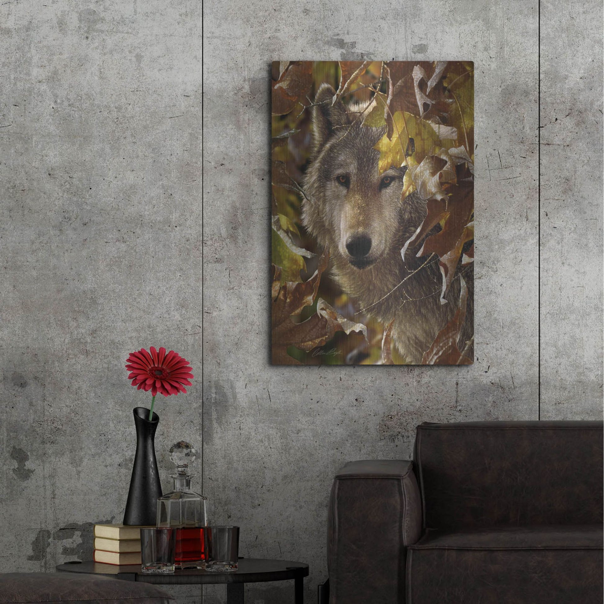 Luxe Metal Art 'Autumn Shadows' by Collin Bogle, Metal Wall Art,24x36