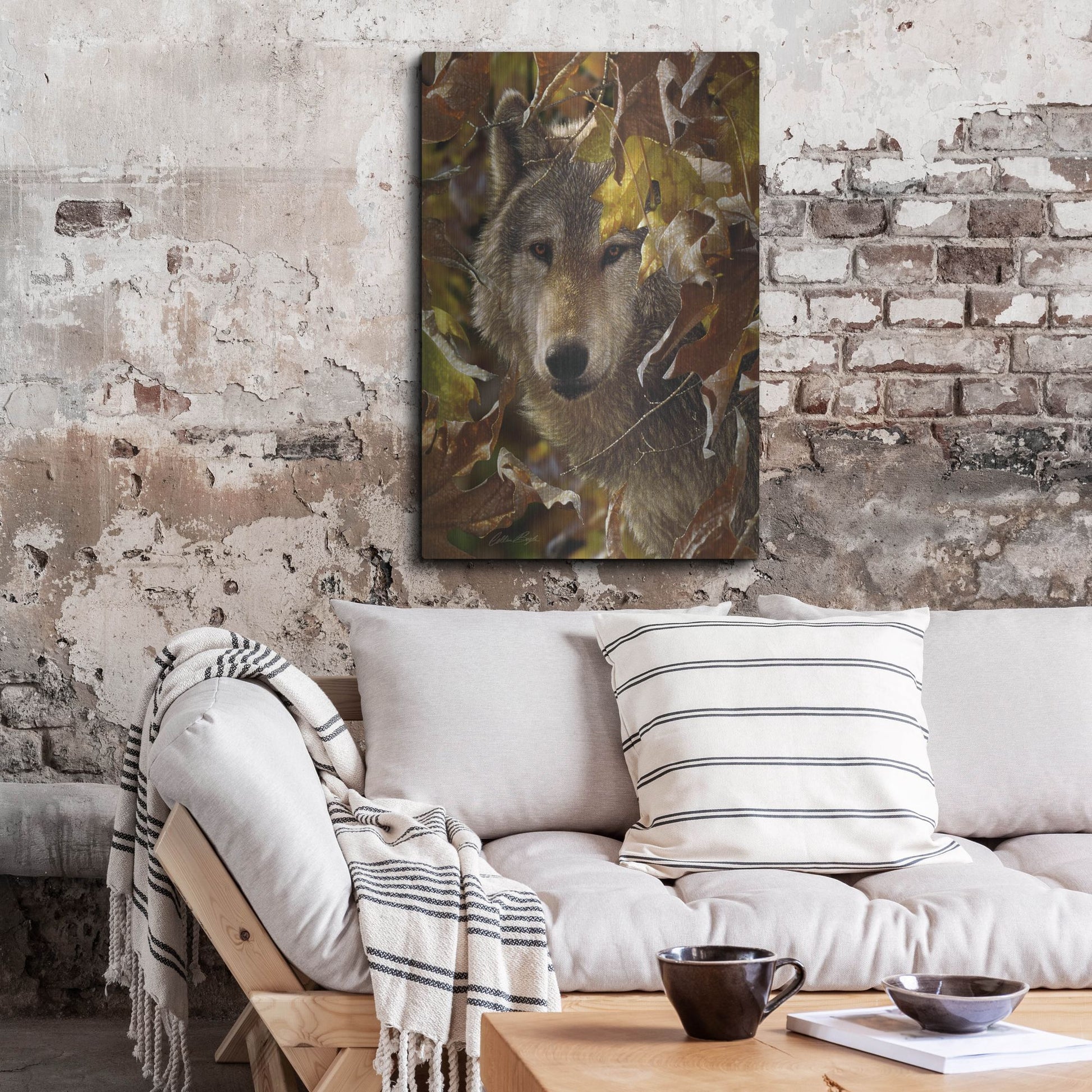 Luxe Metal Art 'Autumn Shadows' by Collin Bogle, Metal Wall Art,24x36