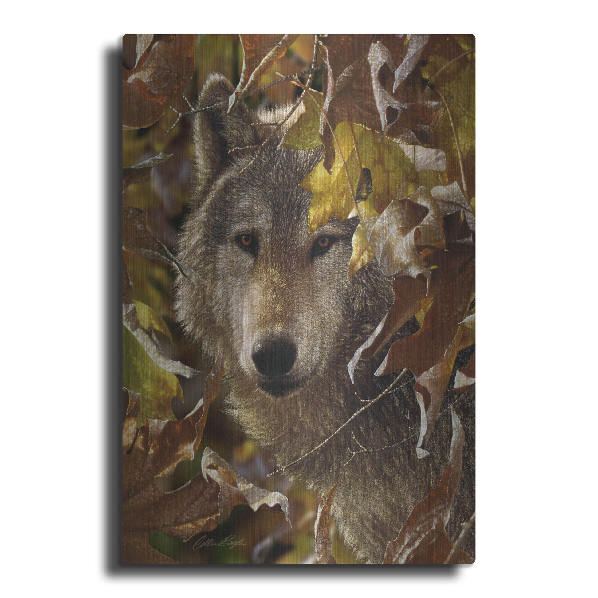 Luxe Metal Art 'Autumn Shadows' by Collin Bogle, Metal Wall Art